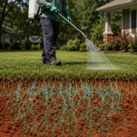 red soil clay being aerated through liquid aeration